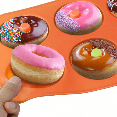 Moule à Donuts - SoftBake™ - Orange