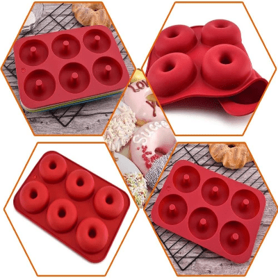 Moule à Donuts - SoftBake™ - Rouge